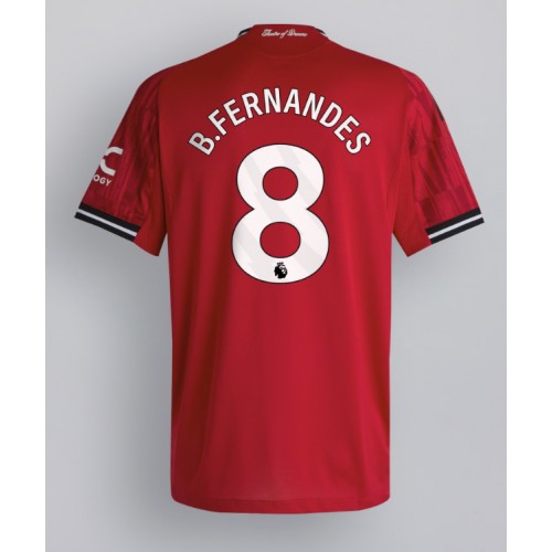 Maglia Calcio Manchester United Bruno Fernandes #8 Prima Divisa 2025-26 Manica Corta